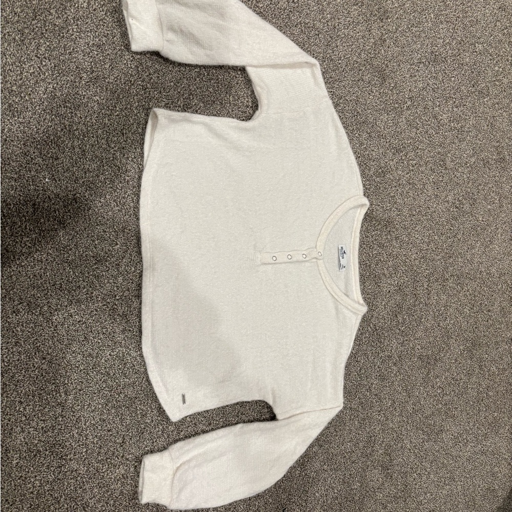 American Eagle Cream Henley Sweater